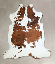 Tricolor X-Large European Cowhide Rug 6'6"H x 6'10"W #A41140 by Hudson Hides