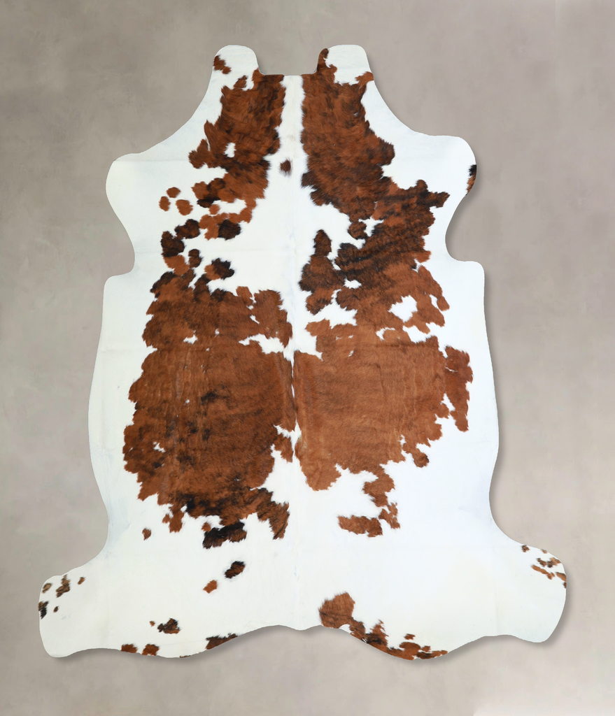 Tricolor X-Large European Cowhide Rug 6'6"H x 6'10"W #A41140 by Hudson Hides