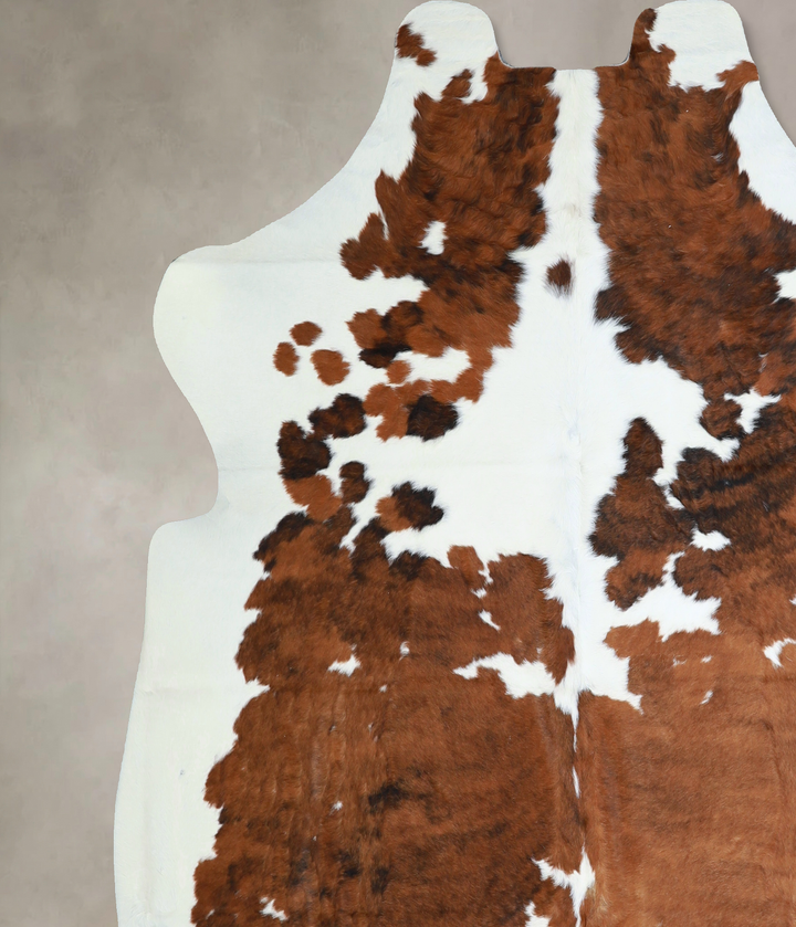Tricolor X-Large European Cowhide Rug 6'6"H x 6'10"W #A41140 by Hudson Hides