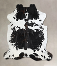 Black and White X-Large Brazilian Cowhide Rug 7'3"H x 6'8"W #A41145 by Hudson Hides