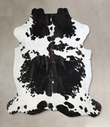 Black and White X-Large Brazilian Cowhide Rug 7'3"H x 6'8"W #A41145 by Hudson Hides