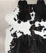 Black and White X-Large Brazilian Cowhide Rug 7'3"H x 6'8"W #A41145 by Hudson Hides