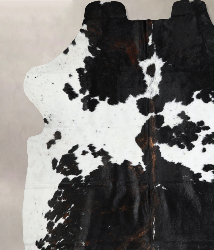 Black and White X-Large Brazilian Cowhide Rug 7'3"H x 6'8"W #A41145 by Hudson Hides