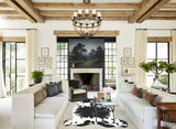 Black and White X-Large Brazilian Cowhide Rug 7'3"H x 6'8"W #A41145 by Hudson Hides