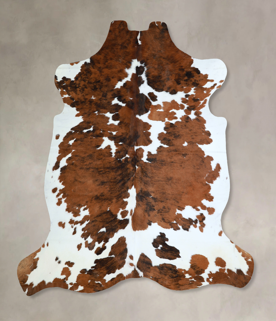 Tricolor X-Large European Cowhide Rug 7'0"H x 6'8"W #A41146 by Hudson Hides