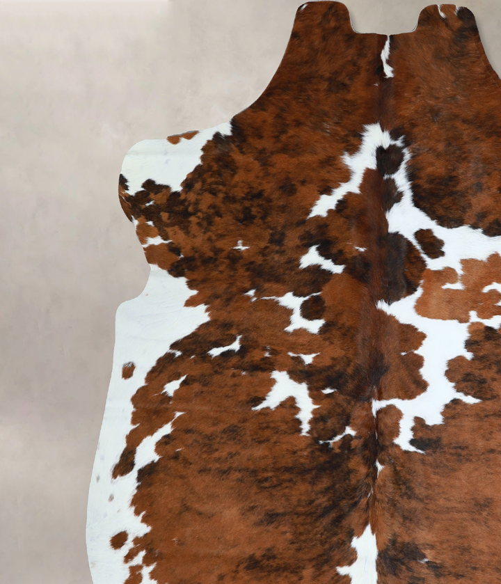 Tricolor X-Large European Cowhide Rug 7'0"H x 6'8"W #A41146 by Hudson Hides