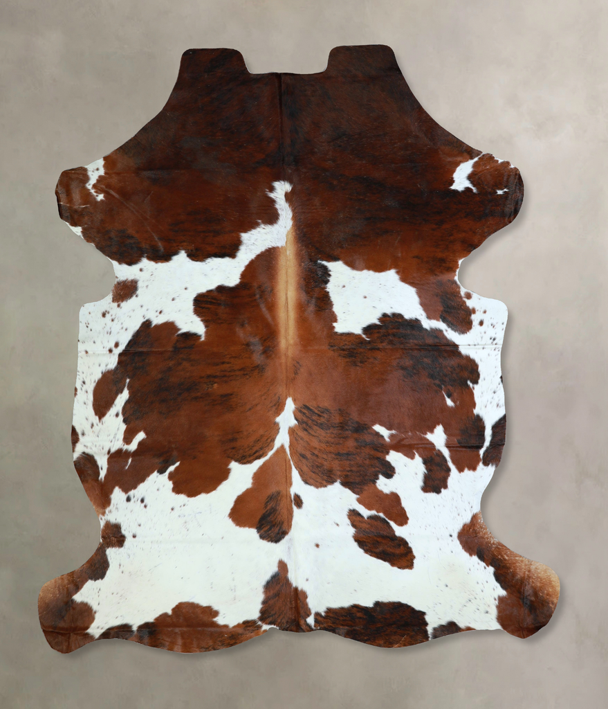 Tricolor X-Large European Cowhide Rug 7'2"H x 6'1"W #A41159 by Hudson Hides