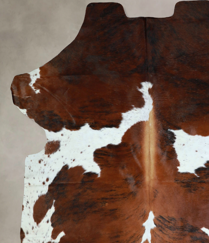Tricolor X-Large European Cowhide Rug 7'2"H x 6'1"W #A41159 by Hudson Hides