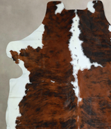 Tricolor X-Large European Cowhide Rug 7'2"H x 6'5"W #A41160 by Hudson Hides