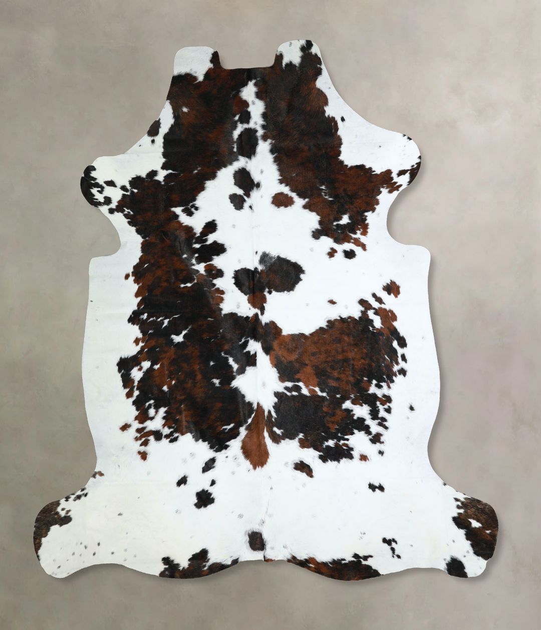 Tricolor X-Large European Cowhide Rug 7'2"H x 6'9"W #A41161 by Hudson 