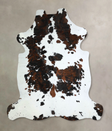 Tricolor X-Large European Cowhide Rug 7'2"H x 6'9"W #A41161 by Hudson Hides