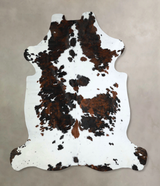 Tricolor X-Large European Cowhide Rug 7'2"H x 6'9"W #A41161 by Hudson Hides