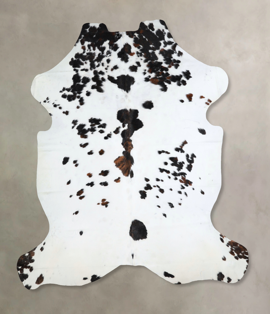Tricolor X-Large European Cowhide Rug 7'5"H x 6'7"W #A41163 by Hudson Hides