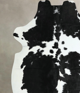 Black and White X-Large Brazilian Cowhide Rug 6'8"H x 6'7"W #A41173 by Hudson Hides