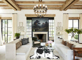 Black and White X-Large Brazilian Cowhide Rug 6'8"H x 6'7"W #A41173 by Hudson Hides