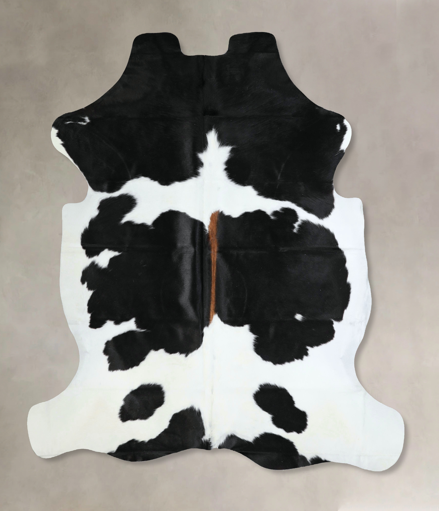 Black and White X-Large Brazilian Cowhide Rug 6'9"H x 6'1"W #A41174 by Hudson Hides