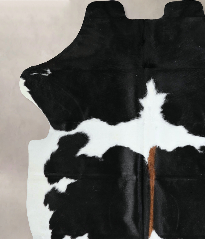 Black and White X-Large Brazilian Cowhide Rug 6'9"H x 6'1"W #A41174 by Hudson Hides