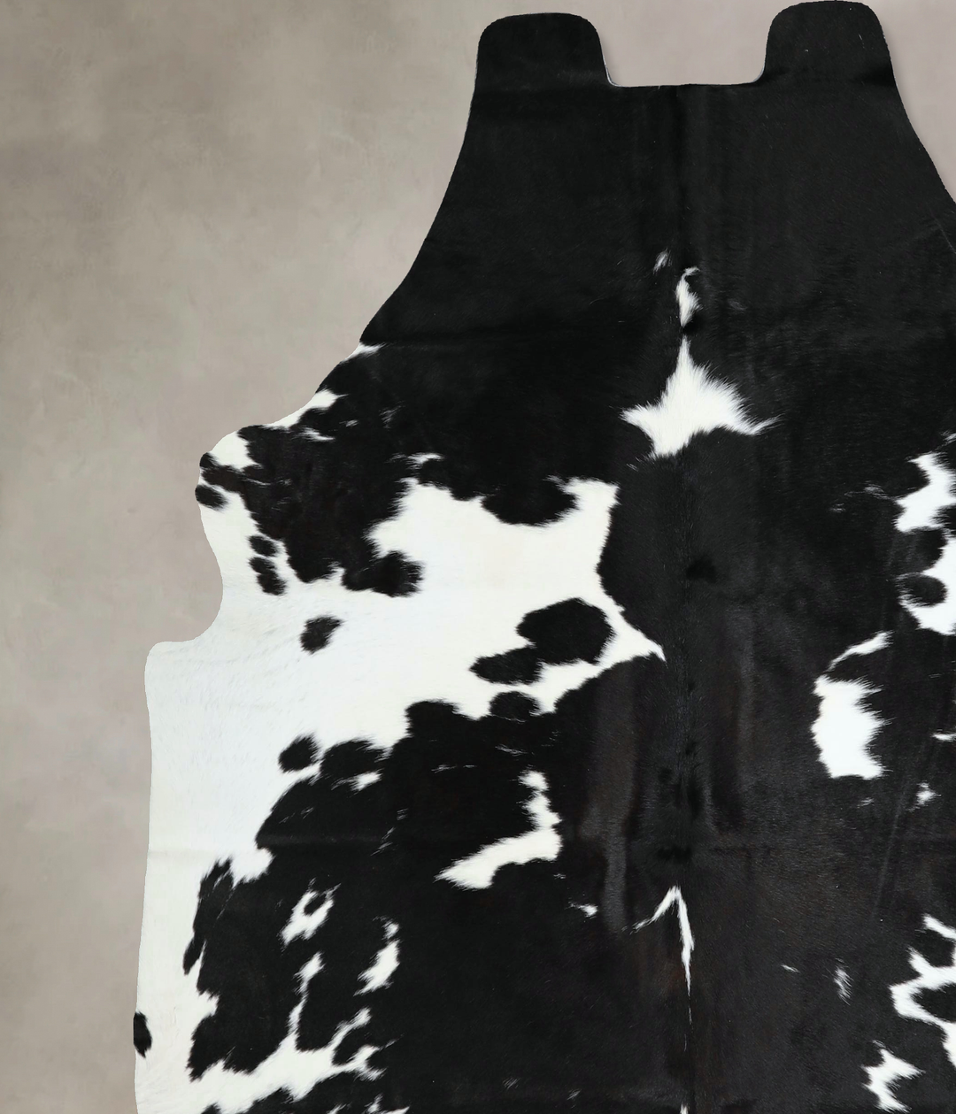 Black and White X-Large Brazilian Cowhide Rug 6'10"H x 6'6"W #A41175 b