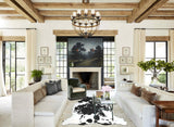 Black and White X-Large Brazilian Cowhide Rug 6'10"H x 6'6"W #A41175 by Hudson Hides