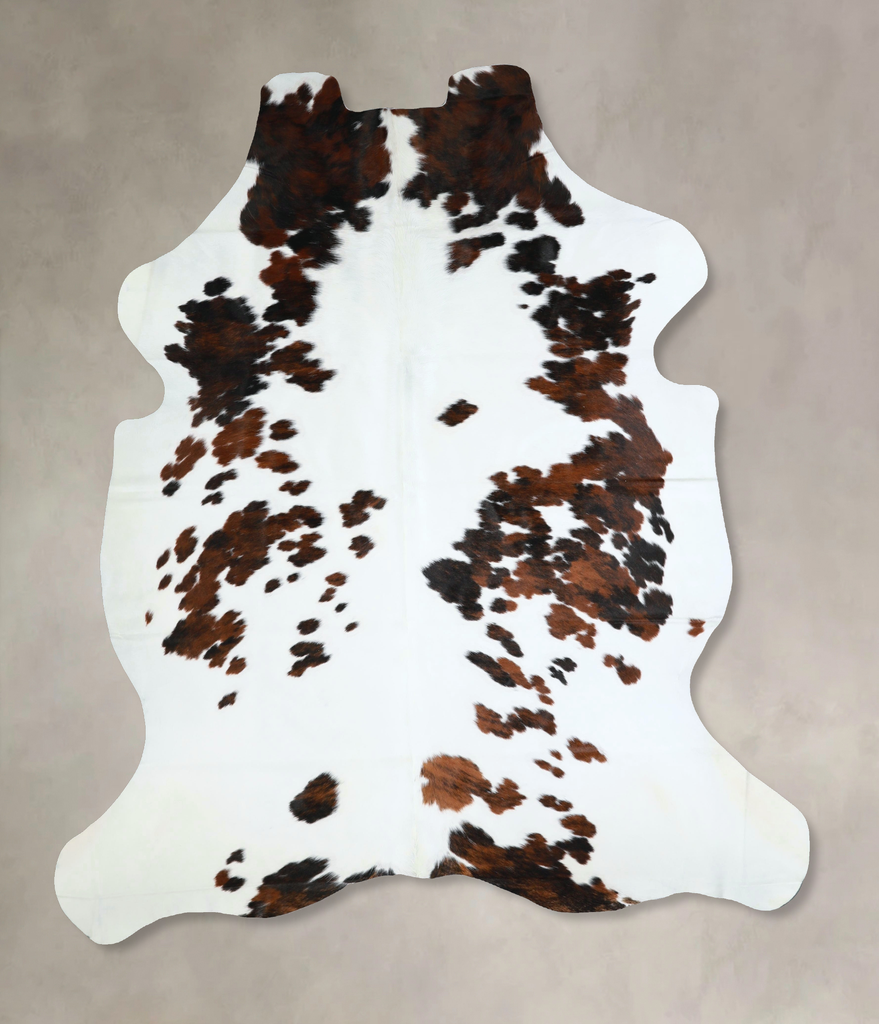 Tricolor X-Large European Cowhide Rug 7'6"H x 6'4"W #A41179 by Hudson Hides
