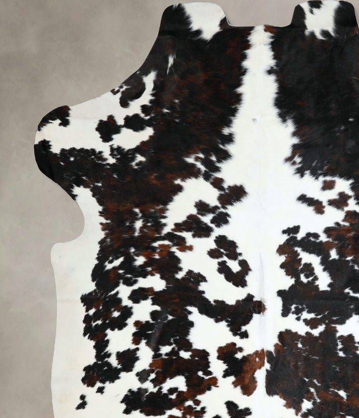 Tricolor XX-Large European Cowhide Rug 7'10"H x 6'10"W #A41182 by Hudson Hides