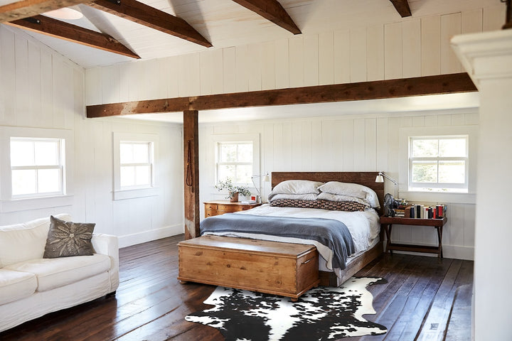 Tricolor XX-Large European Cowhide Rug 7'10"H x 6'10"W #A41182 by Hudson Hides