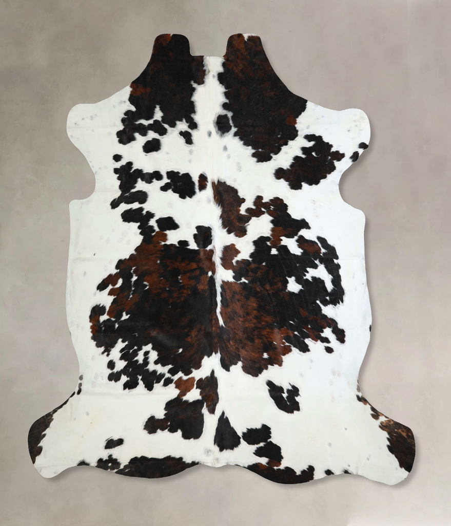 Tricolor XX-Large European Cowhide Rug 7'8"H x 7'6"W #A41183 by Hudson Hides