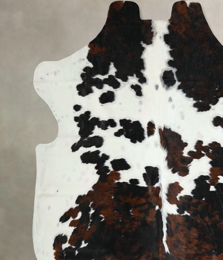 Tricolor XX-Large European Cowhide Rug 7'8"H x 7'6"W #A41183 by Hudson Hides