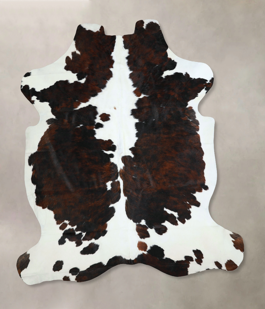 Tricolor XX-Large European Cowhide Rug 7'5"H x 6'10"W #A41184 by Hudson Hides