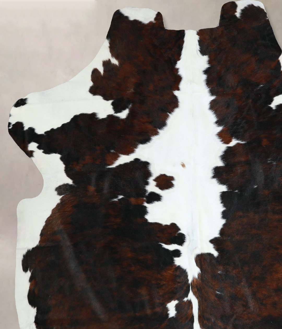 Tricolor XX-Large European Cowhide Rug 7'5"H x 6'10"W #A41184 by Hudso