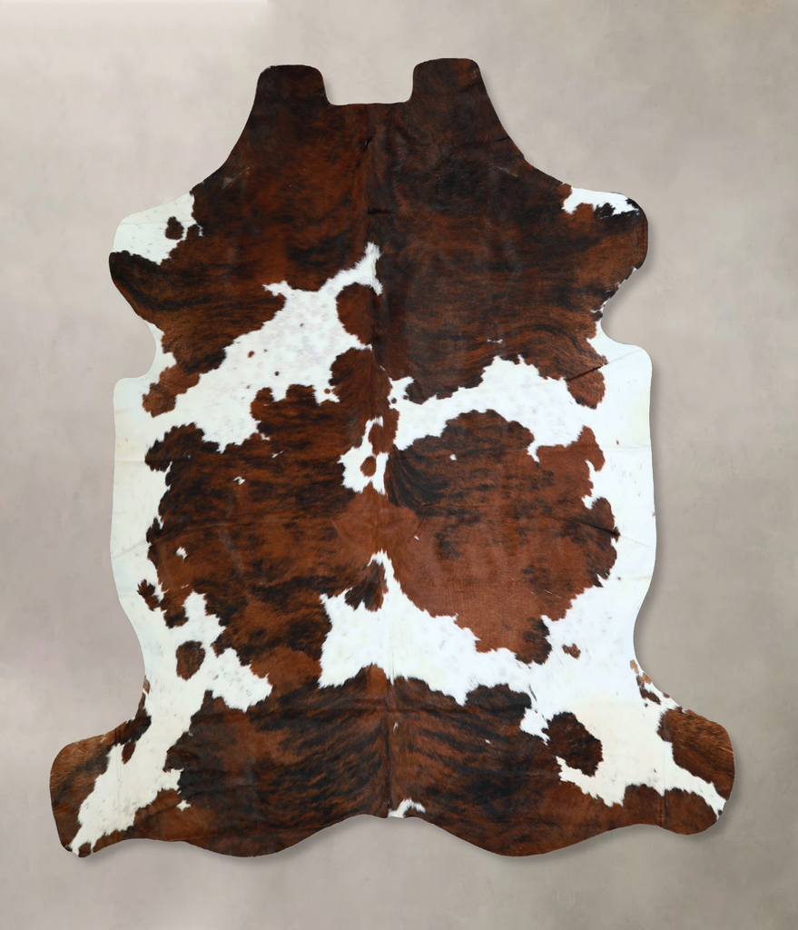 Tricolor X-Large European Cowhide Rug 6'11"H x 6'8"W #A41186 by Hudson Hides