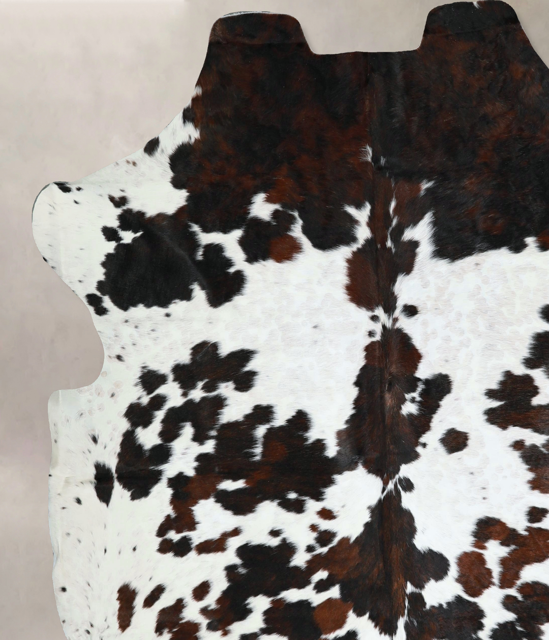 Tricolor X-Large European Cowhide Rug 7'3"H x 6'9"W #A41187 by Hudson 