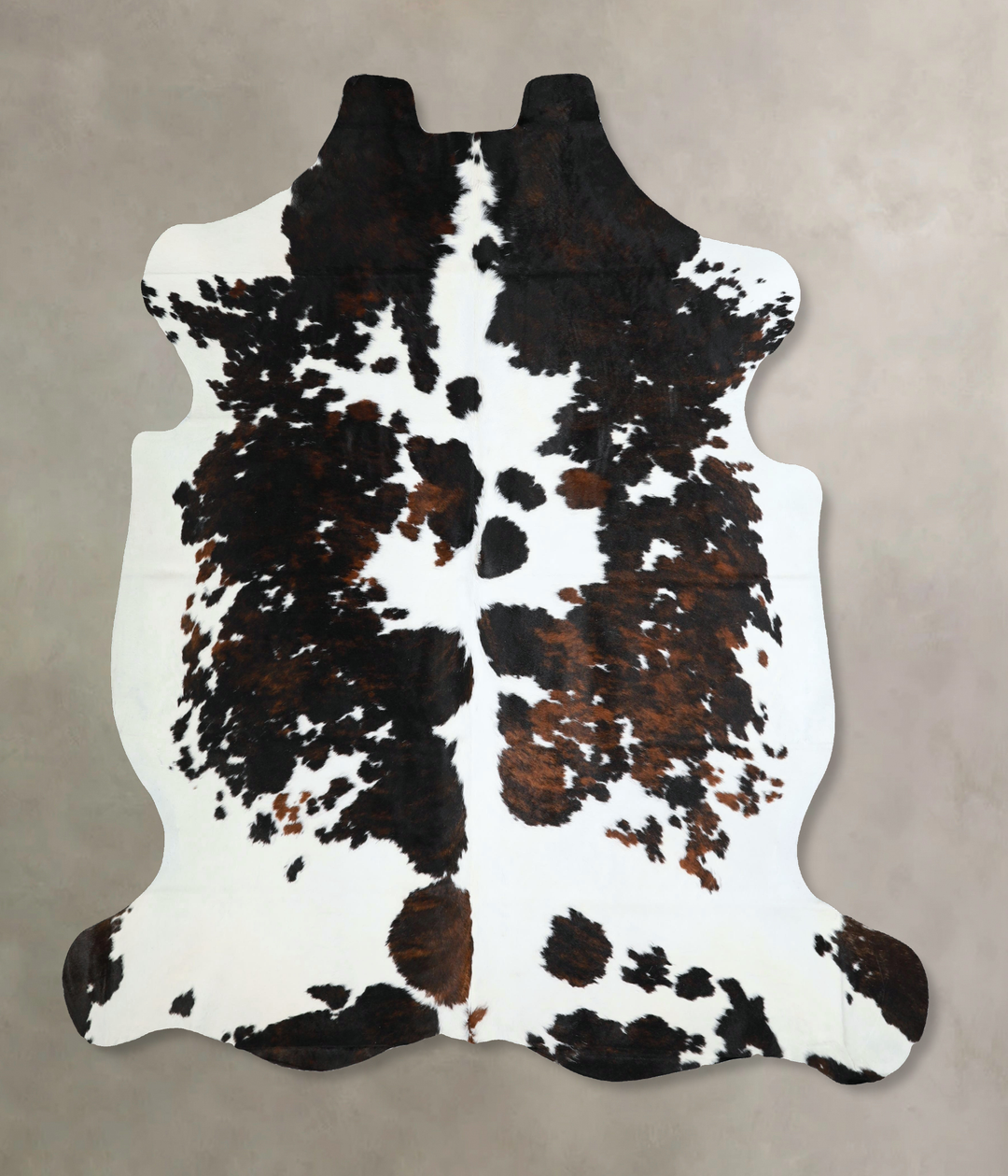 Tricolor X-Large European Cowhide Rug 7'1"H x 6'5"W #A41188 by Hudson 