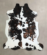 Tricolor X-Large European Cowhide Rug 7'1"H x 6'5"W #A41188 by Hudson Hides