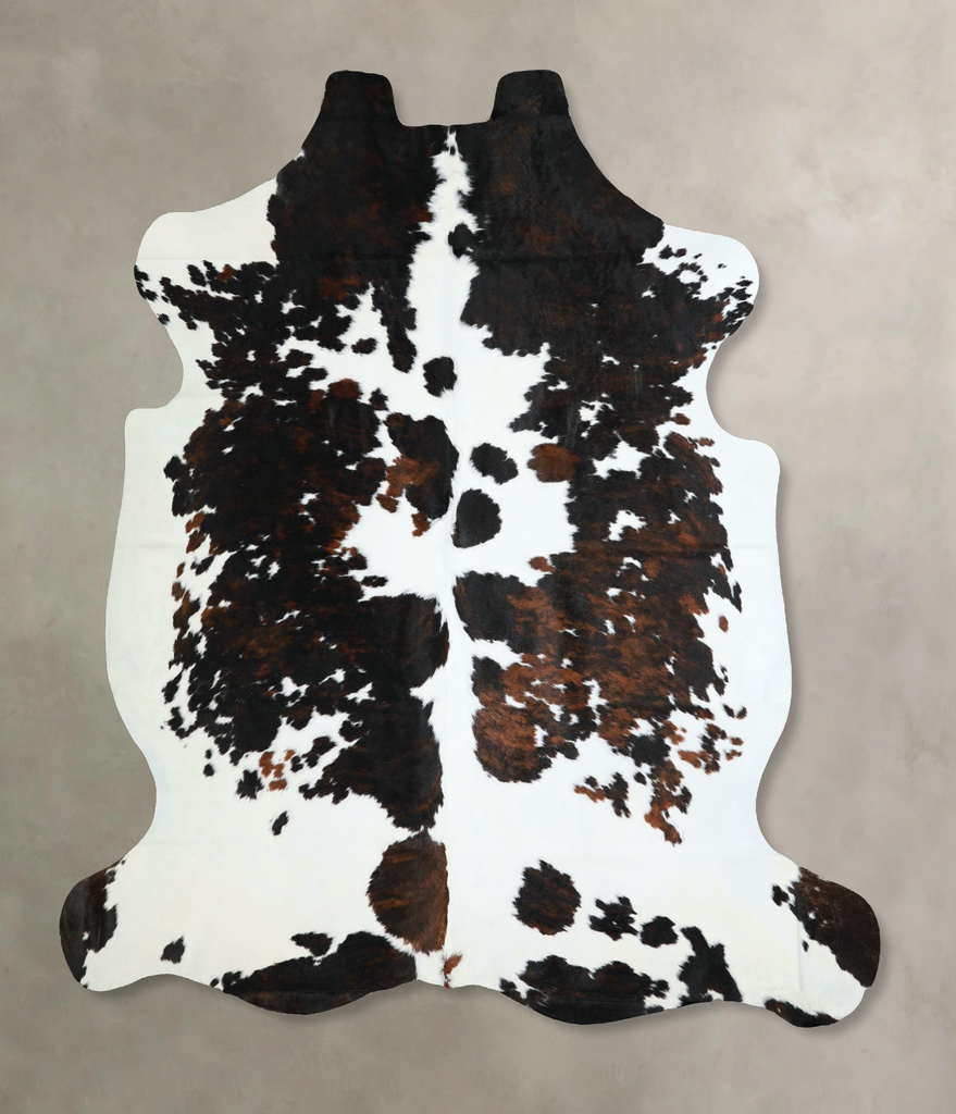 Tricolor X-Large European Cowhide Rug 7'1"H x 6'5"W #A41188 by Hudson Hides