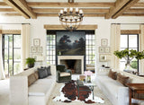 Tricolor X-Large European Cowhide Rug 7'1"H x 6'7"W #A41189 by Hudson Hides