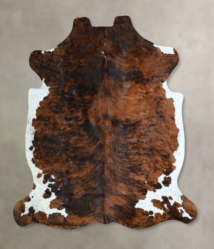 Tricolor X-Large European Cowhide Rug 6'10"H x 6'3"W #A41191 by Hudson Hides