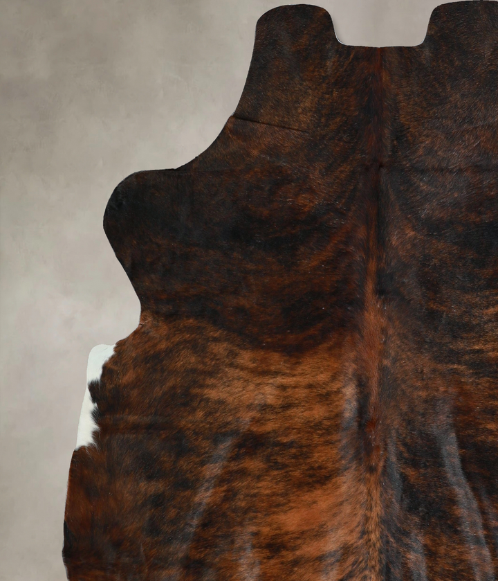 Dark Brindle X-Large Brazilian Cowhide Rug 6'11"H x 6'6"W #A41193 by Hudson Hides