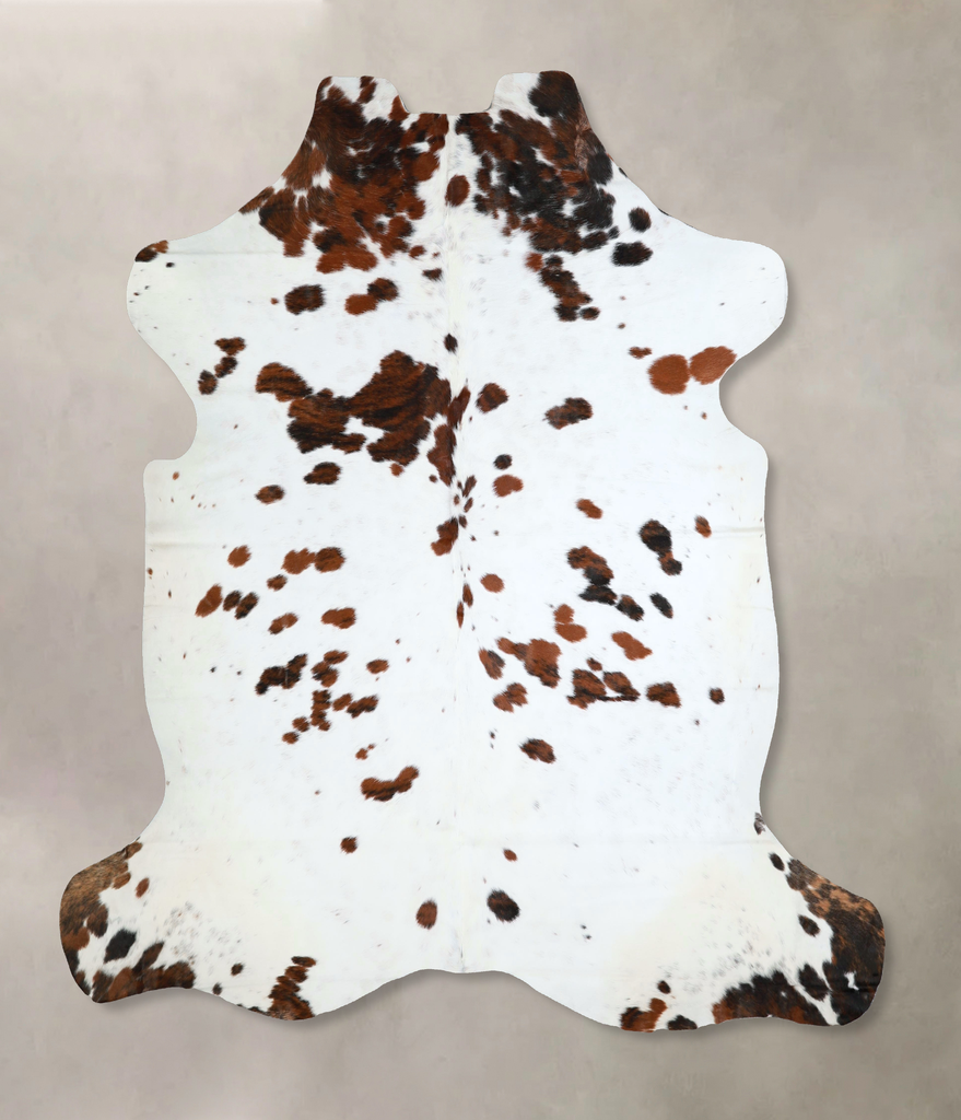 Tricolor XX-Large European Cowhide Rug 7'5"H x 6'10"W #A41196 by Hudson Hides