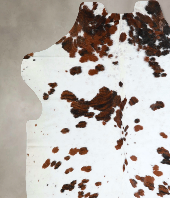 Tricolor XX-Large European Cowhide Rug 7'5"H x 6'10"W #A41196 by Hudson Hides