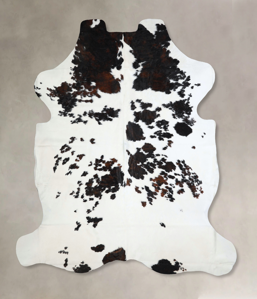 Tricolor XX-Large European Cowhide Rug 7'8"H x 6'10"W #A41198 by Hudson Hides