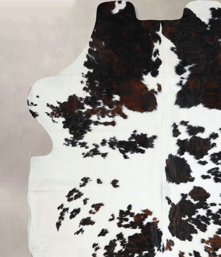 Tricolor XX-Large European Cowhide Rug 7'8"H x 6'10"W #A41198 by Hudson Hides