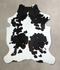 Black and White X-Large Brazilian Cowhide Rug 7'3