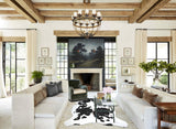 Black and White X-Large Brazilian Cowhide Rug 7'3"H x 5'10"W #A41201 by Hudson Hides
