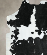Black and White X-Large Brazilian Cowhide Rug 7'0"H x 6'5"W #A41202 by Hudson Hides