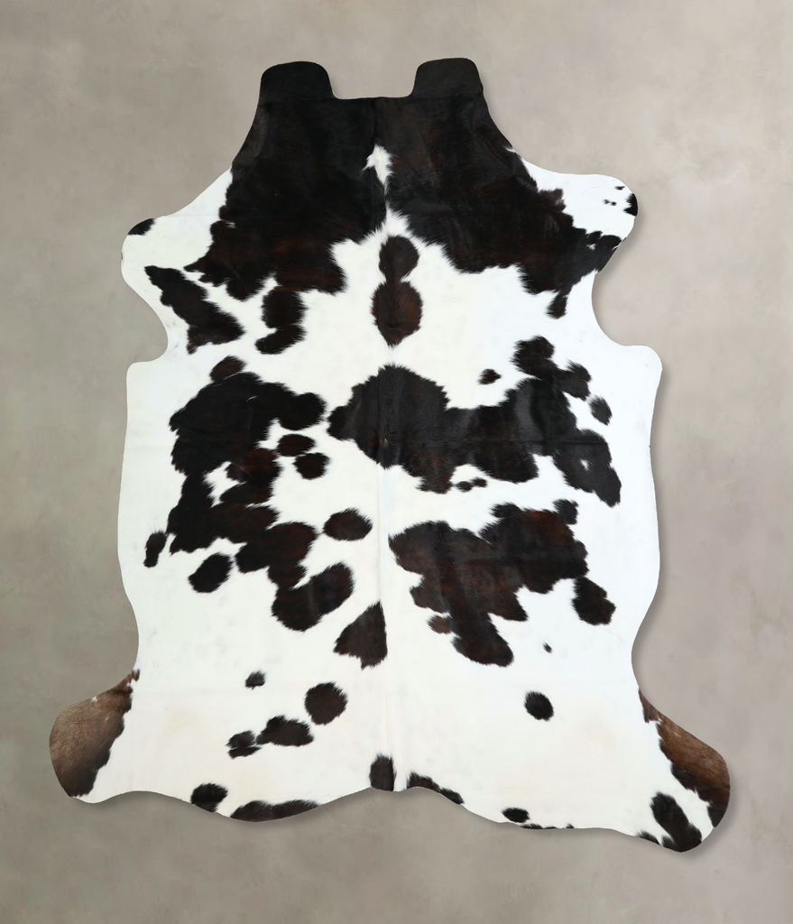 Black and White X-Large Brazilian Cowhide Rug 7'5"H x 6'8"W #A41203 by Hudson Hides