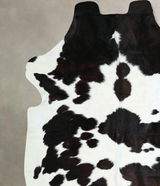 Black and White X-Large Brazilian Cowhide Rug 7'5"H x 6'8"W #A41203 by Hudson Hides