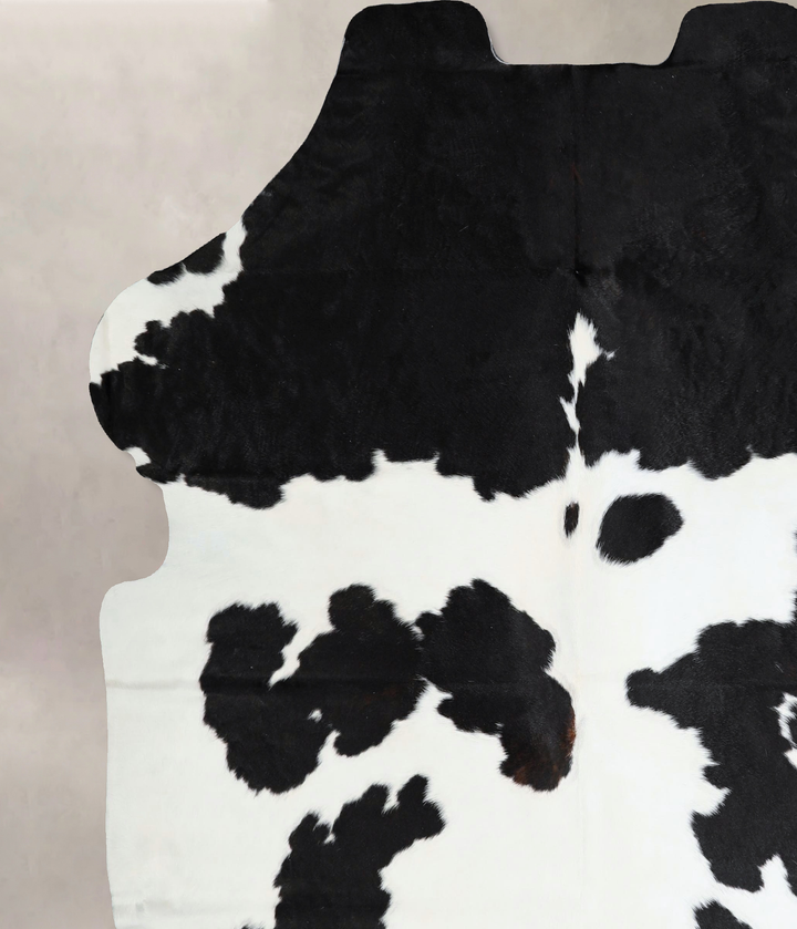 Black and White X-Large Brazilian Cowhide Rug 7'1"H x 6'5"W #A41204 by Hudson Hides