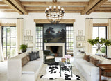 Black and White X-Large Brazilian Cowhide Rug 7'1"H x 6'5"W #A41204 by Hudson Hides