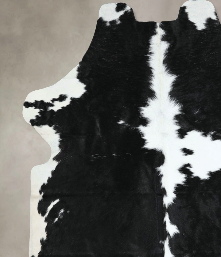 Black and White X-Large Brazilian Cowhide Rug 6'11"H x 6'4"W #A41205 by Hudson Hides